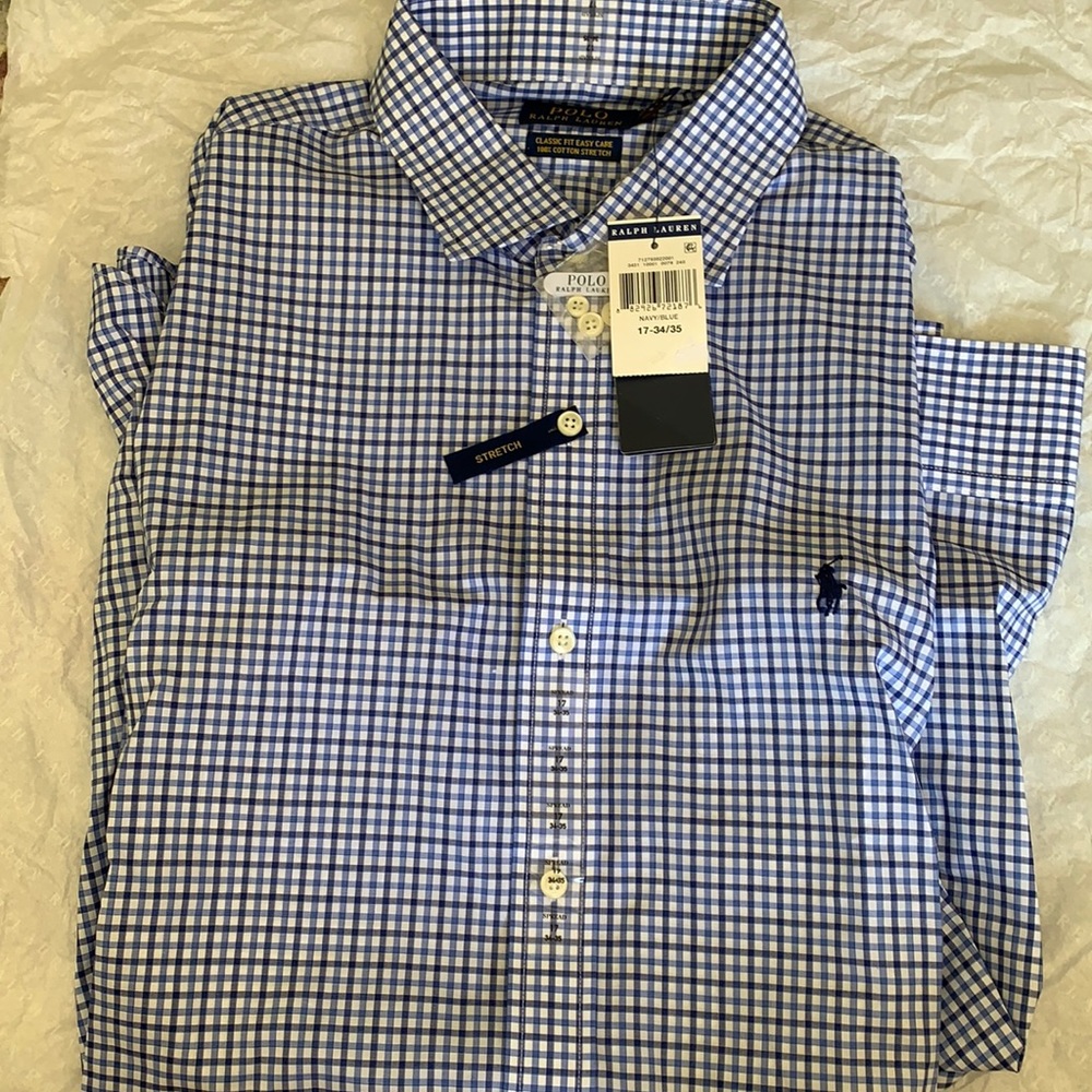 Polo by Ralph Lauren Blue Checkered Men's Shirt